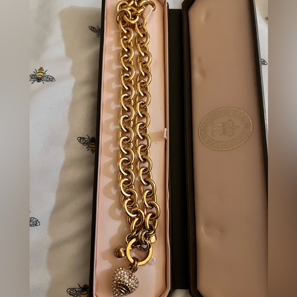 Juicy Couture Gold Chunky Chain Link necklace